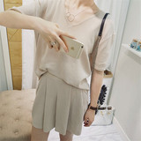 【LINE丶S】HUA 韩国代购同款 显气质薄款针织冰丝套装女v领 显瘦
