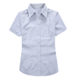 2015最新款长城哈弗汽车4s店女士半袖短袖灰白衬衫