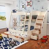 创意儿童床子母床上下铺高低床双层床母子床带拖床公主实木床组合