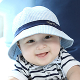 婴儿帽子0-3-6-12个月夏遮阳帽女宝宝帽子夏天女童男童太阳帽凉帽