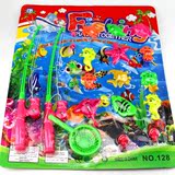 包邮儿童吸塑纸板包装磁性钓鱼玩具套装婴幼儿仿真过家家夏季戏水
