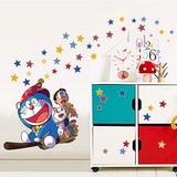 可移除夜光哆啦a梦机器猫可爱卡通儿童房幼儿园床头墙壁装饰墙贴