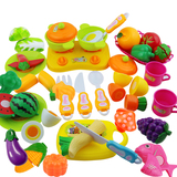 儿童厨房过家家玩具套装 宝宝做饭玩具厨具男女 可切水果切切乐