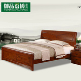 现代中式床简约实木双人床1.8米特价婚床全实木卧室家具1.5米床