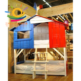 三米阳光树屋床创意定制家具上下床子母双层床实木儿童树屋房子床