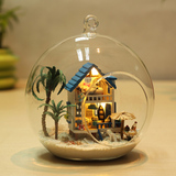 迷你玻璃球DIY小屋圣诞节礼物送男生女生小朋友孩子新奇特实用