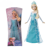 包邮迪士尼公主冰雪奇缘之闪耀娃娃艾莎Y9960芭比娃娃玩具