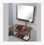 卫浴不锈钢支架盆浴室柜组合 钢化玻璃洗漱台盆洗脸洗手盆洗面盆