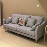 北欧宜家风格后现代布艺沙发 简约现代单双三人组合 宜家样板房