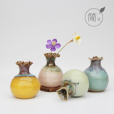 创意日式复古陶瓷花瓶手工花器 家居装饰品客厅摆件干花水培花插