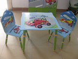 外贸特价汽车飞机 松木儿童桌椅 实木幼儿园桌椅游戏绘画手工桌椅