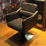 美发椅子厂家直销复古剪发椅子高档理发椅实木美发椅子发廊剪发椅