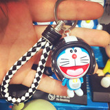 哆啦A梦钥匙扣可爱头盔叮当汽车钥匙挂件机器猫包挂饰卡通钥匙链