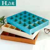 Zakka创意格子收纳盒木盒子客厅桌面杂物整理储物盒子实木置物架