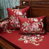 中式刺绣红木沙发坐垫仿古实木家具圈椅垫加厚罗汉床海绵座垫定制