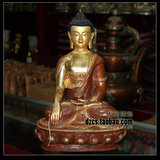 佛教用品 佛具 1尺33厘米 正宗尼泊尔半鎏金紫铜佛像 释迦牟尼佛