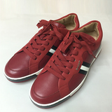 Bally 巴利  夏季新款红色真皮低帮系带男鞋休闲鞋 板鞋 正品代购