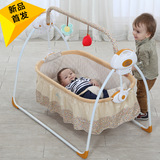 Sanpaulo正品婴儿摇篮床自动带遥控摇篮床婴幼儿摇床婴儿电动音乐