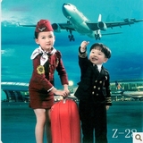 男航服新款儿童演出服装男航空服装儿童表演服幼儿演出服兵娃娃服