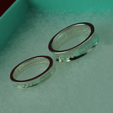 蒂芬尼T家925纯银饰品1837宽版窄版戒指男女士情侣戒指对戒