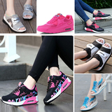 新款女鞋网面透气运动鞋韩版潮气垫鞋厚底单鞋休闲跑步鞋子包邮