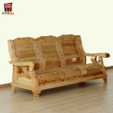 成都月光族家具 环保 实木 客厅 柏木 组合沙发 单人 双人 三人
