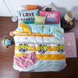 韩国卡通床盖绗缝被全棉夹棉床单水洗床垫外贸原单欧式特惠包邮