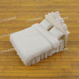 沙盘景观模型 建筑模型材料 陶艺床 仿真双人床 ABS纯白色 1:25