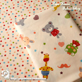 ┖Popo House┑斜纹纯棉布料 星星小动物 幼儿园床单被套儿童睡衣