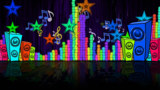 b532卡通音响动感频谱音乐符 六一儿童晚会节目屏幕舞台背景视频