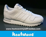 heatwave香港代购 adidas三叶草 ZX700 纯白 男女鞋 G62110