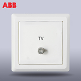 ABB开关插座面板abb德逸雅白弱电86型一位宽频电视插座正品AE303