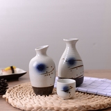 日韩式创意时尚手绘陶瓷酒壶白酒烈酒酒壶酒杯套装家用餐厅温酒器