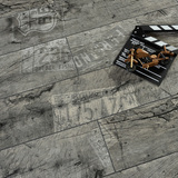 强化复合地板个性做旧复古字母英伦灰色仿古耐磨服装店木地板12mm