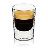 NESPRESSO雀巢杯子双层耐热玻璃螺纹杯咖啡红酒杯80ml和140ml