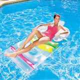 Bestway充气水上浮排躺椅 单人靠背浮床懒人太阳浴水上漂流沙滩椅