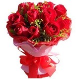 北京同城速递鲜花同上订购 9朵红玫瑰花送女友节节生日元旦圣诞