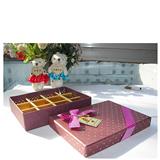 新款12格DIY巧克力盒 礼品批发小号喜糖包装紫色方盒费列罗回礼盒