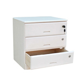 实木带锁文件柜 办公资料柜文件柜 家用三斗柜 简易床头柜 免安装