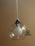 【光耀百川】现代简约灯 透明圆球吊灯 吧台灯 玻璃吊灯 餐吊灯