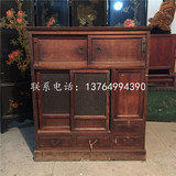 上海老家俱 老式玻璃推拉门书柜 酒柜 柳桉木柜子 老家具古玩收藏