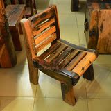老船木靠背椅子家用电脑椅宿舍椅子古船木头小椅子订做主人椅特价