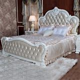 欧式双人床1.8全实木床 欧曼贵族 婚床卧室美式简约白色公主床