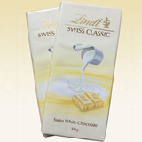 澳门代购 瑞士莲/lindt 经典白巧克力 纯味排块 进口零食100g
