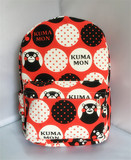 新款 KUMAMON 熊本熊吉祥物 日本萌物动漫黑熊酱帆布双肩书包背包
