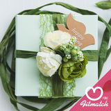 fitmatch热销欧式韩式绿色田园清新创意纸盒喜盒包装礼物盒喜糖盒