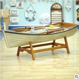 特价【地中海风格家具】灰白色装饰船型 海洋茶几咖啡桌带双桨