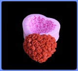 玫瑰心型 巧克力硅胶模具 手工皂香皂肥皂模具  DIY蛋糕装饰工具