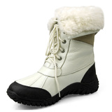 冬鞋羊皮毛一体雪地靴防水防滑男女户外登山靴中筒靴休闲保暖靴子