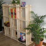 宜家创意简易9格架木头架子儿童书架 置物架层架鞋架花架储物架
